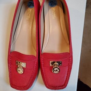 Michael kors red driving mocs